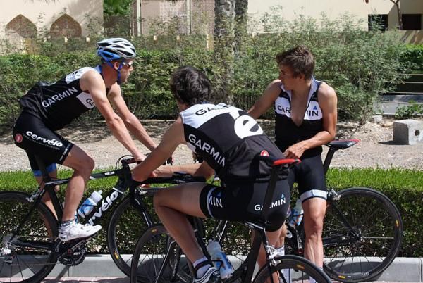 Andreas Klier, Johan Van Summeren and Heinrich Haussler go for the no sleeves look.