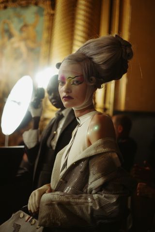 Backstage at Thom Browne Haute Couture show in Paris 2023