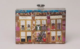 Crystal-encrusted minaudière after Faith Ringgold’s Street Story Quilt, 1987
