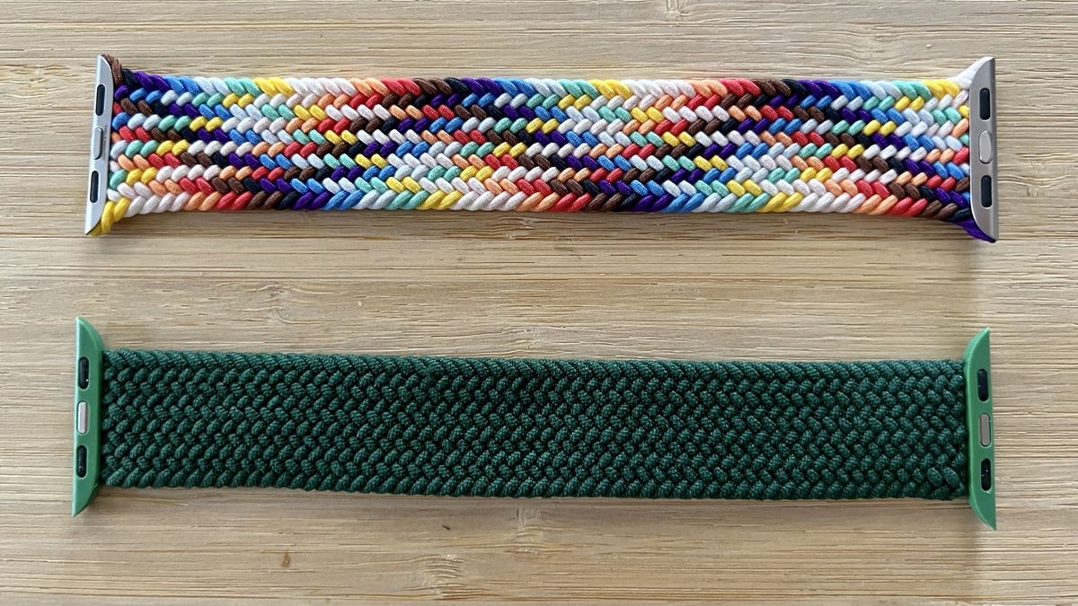 Zagg Braided Watch Band Forest Green Comparison Apple Braided Solo Loop Pride