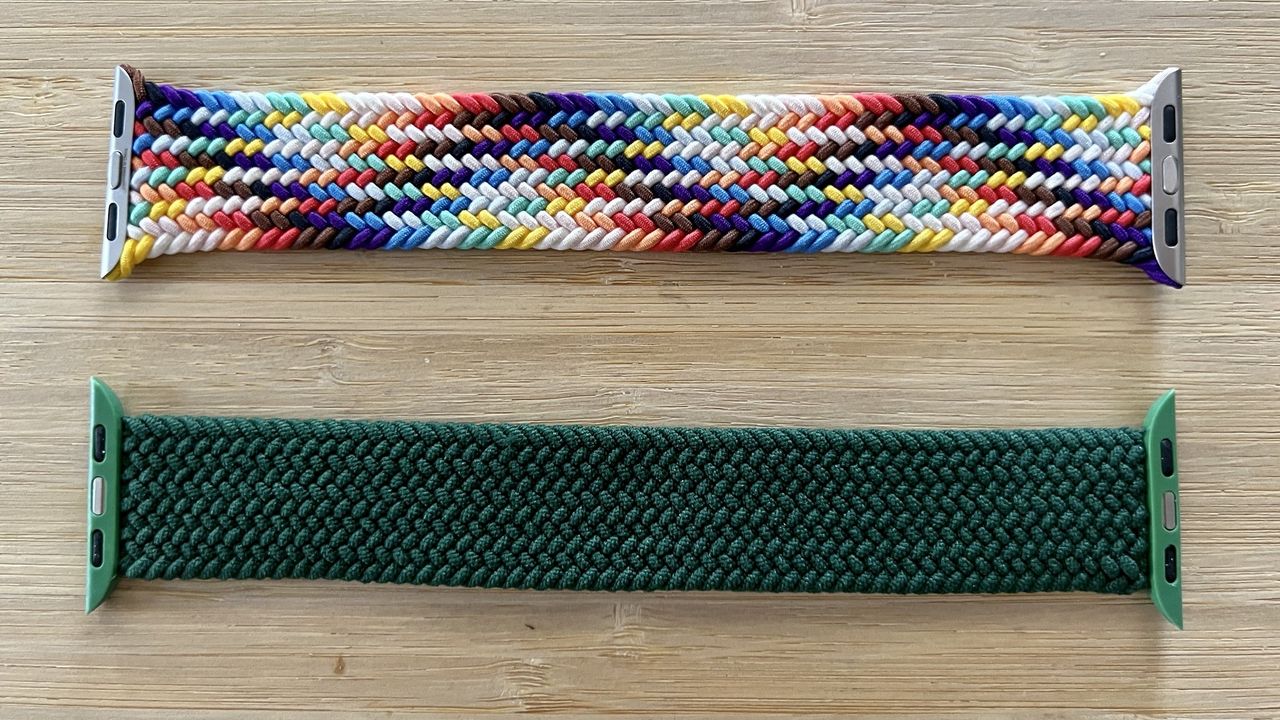 Zagg Braided Watch Band Forest Green Comparison Apple Braided Solo Loop Pride
