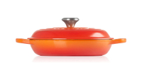 Le Creuset Signature Enamelled Cast Iron Shallow Casserole Dish With Lid Volcanic - View at Amazon