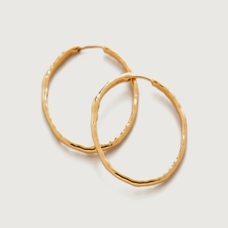 Gold siren hoop earrings, monica vinader