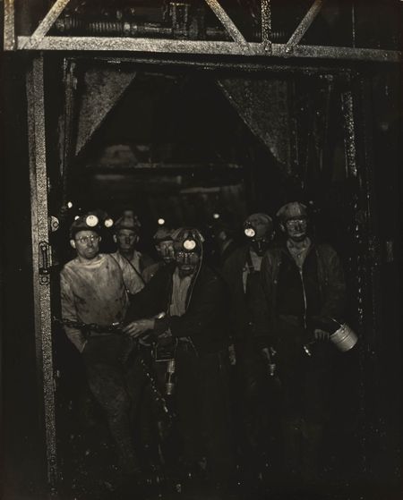 Coal miners underground. 