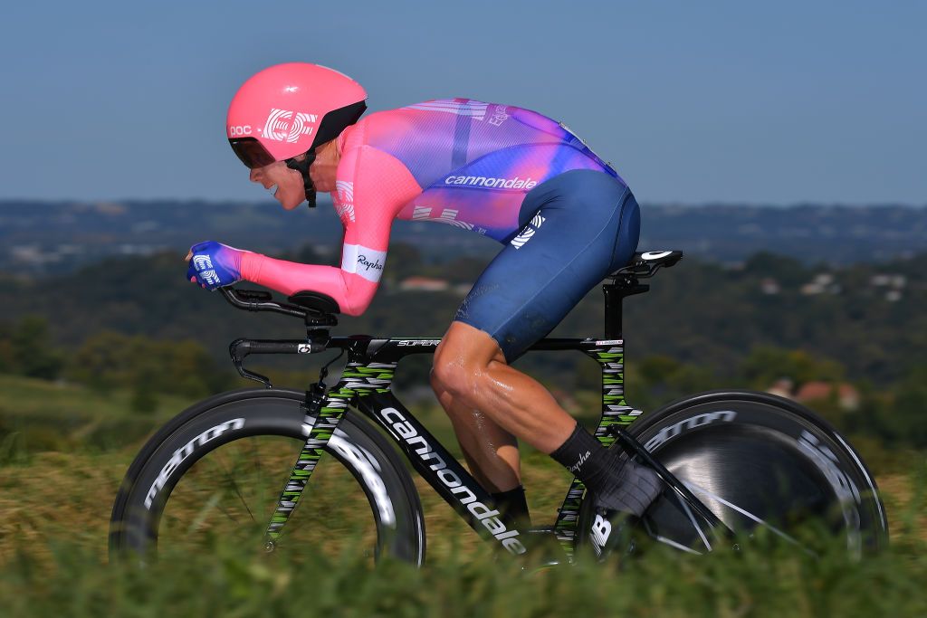 Lawson Craddock in the Vuelta a Espana stage 10 time trial in Pau