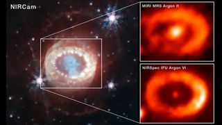 The NASA/ESA/CSA James Webb Space Telescope has observed the best evidence yet for emission from a neutron star at the site of a well-known and recently-observed supernova.