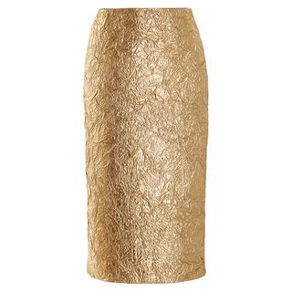 Brandon Maxwell, Gail Crinkled Pencil Skirt