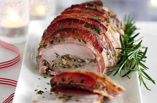 Slimming World’s stuffed pork wrapped in bacon