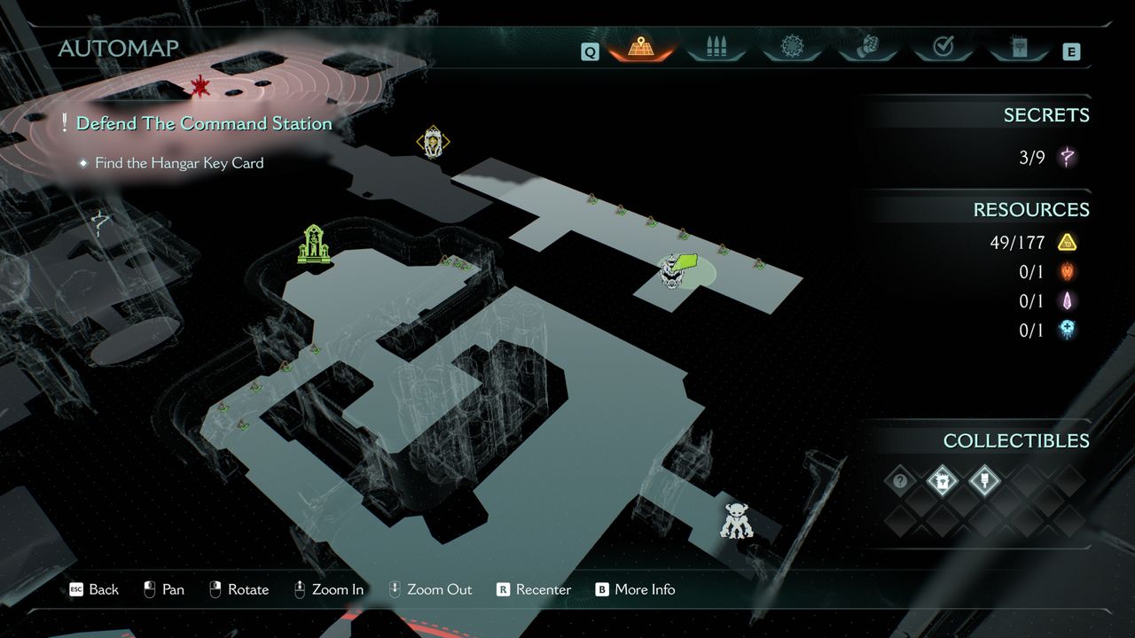 Doom: The Dark Ages Chapter 12 secrets - A life sigil in the vents of the Sentinel Command Station shown on the map.