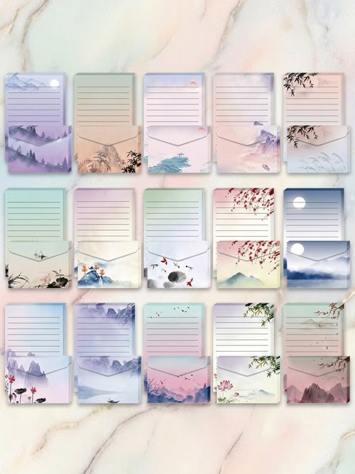 Watercolour Stationery Paper (200 sheets) and Envelopes 5.5 X 8.25 Inch