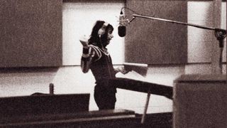 Freddie Mercury recording at De Lane Lea studios 