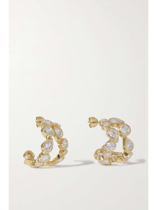 + Net Sustain Recycled Gold Vermeil Cubic Zirconia Hoop Earrings