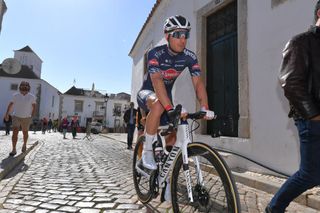 TAVIRA PORTUGAL FEBRUARY 21 Start Sacha Modolo of Italy and Team AlpecinFenix Faro Village during the 46th Volta ao Algarve 2020 Stage 3 a 2019Km stage from Faro to Tavira VAlgarve2020 on February 21 2020 in Tavira Portugal Photo by Tim de WaeleGetty Images