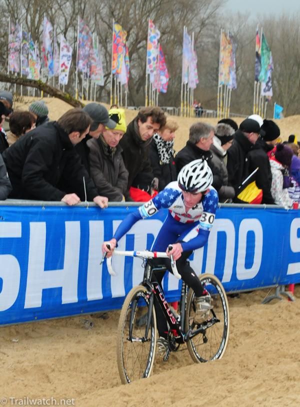 Zach MacDonald (USA) riding a section that many ran
