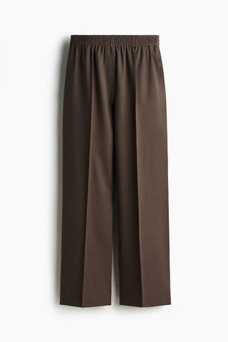 Wide Crease-Detail Pants