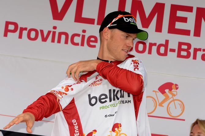 Lars Boom (Belkin) on the podium