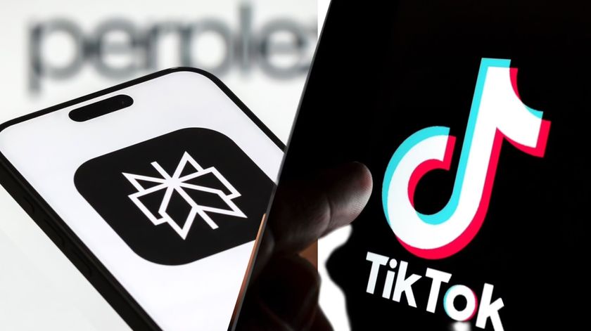 Perplexity TikTok logos side by side