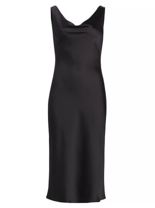 Norma Kamali, Maria Cowl-Neck Satin Midi-Dress