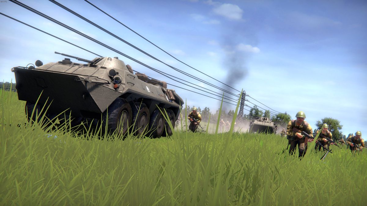 An image of warsaw pact and NATO forces fighting in the Cold War RTS Regiments.