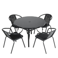 Living and Home Outdoor Garden Dining Table and Chairs Bistro Set