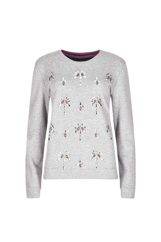 Grey Embellished Sweater, Tu at Sainsbury's