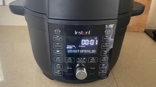 control panel on the instant pot
