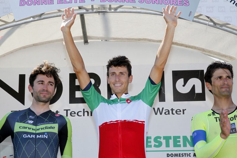 Moreno Moser (Cannondale-Moser), Adriano Malori (Movistar) and Daniele Bennati (Tinkoff-Saxo)