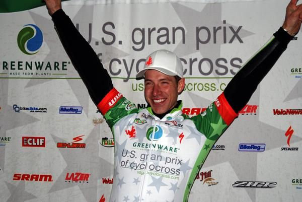 Jeremy Powers in the USGP series leader's jersey