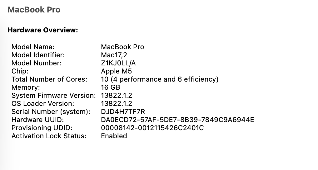 MacBook Pro 14-inch (M5, 2025)