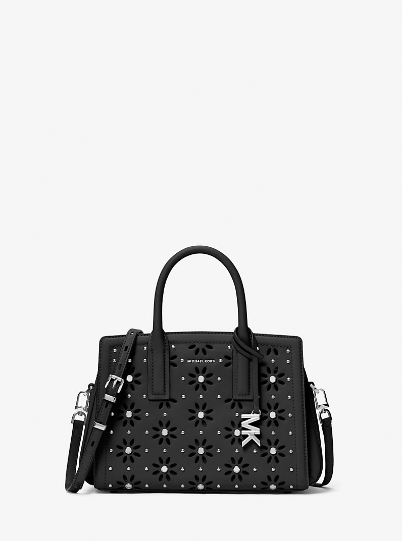 Michael Kors, Laila Small Embellished Laser Cut Leather Satchel