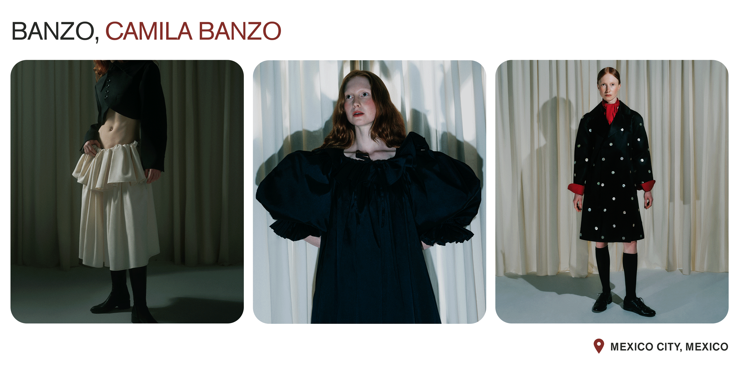 A gif of models wearing clothing from Banzo.
