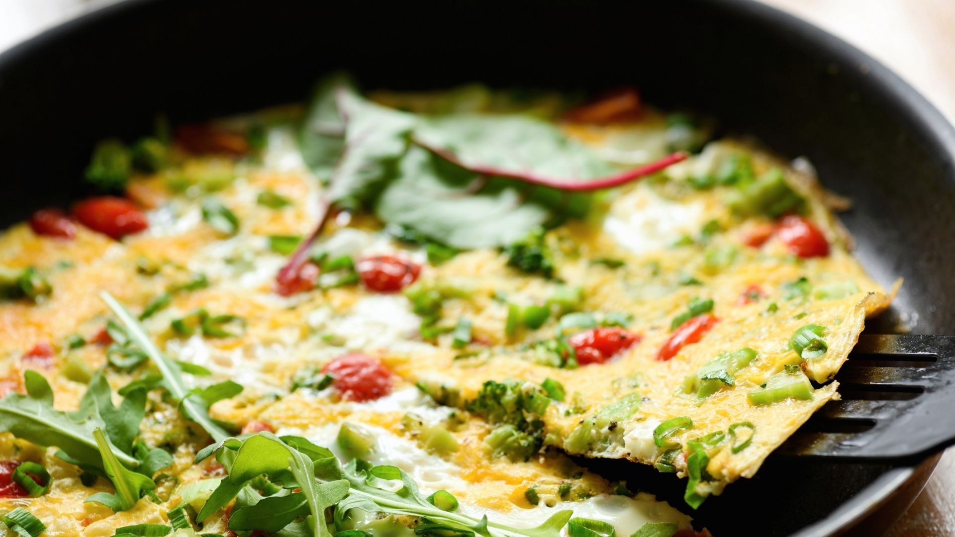 Vegetable omelet on a keto diet