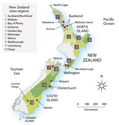 New Zealand map