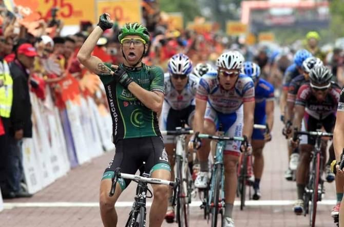 Bryan Coquard (Europcar) takes stage 8 at the Tour de Langkawi