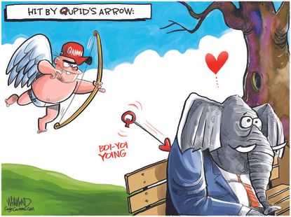 Political Cartoon U.S. gop qanon