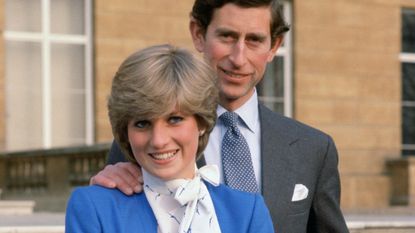 princesdiana in blue suit with charles