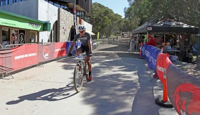 Dan McConnell win the elite men's cross country in Mt. Buller