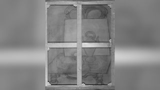 A team of scientists using x-ray and infrared imaging discovered this hidden Pablo Picasso drawing beneath one of the artist's abstract paintings. The drawing shows a pitcher, mug and what may be a newspaper perched on a tabletop or seat of a chair.