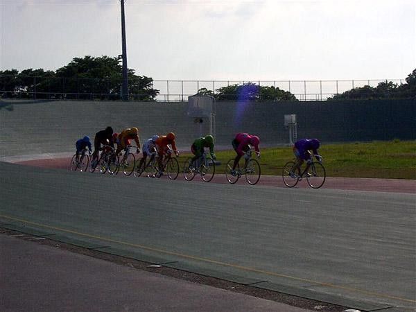 Finally - the riders take to the track