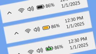 Windows 11's improved battery icons