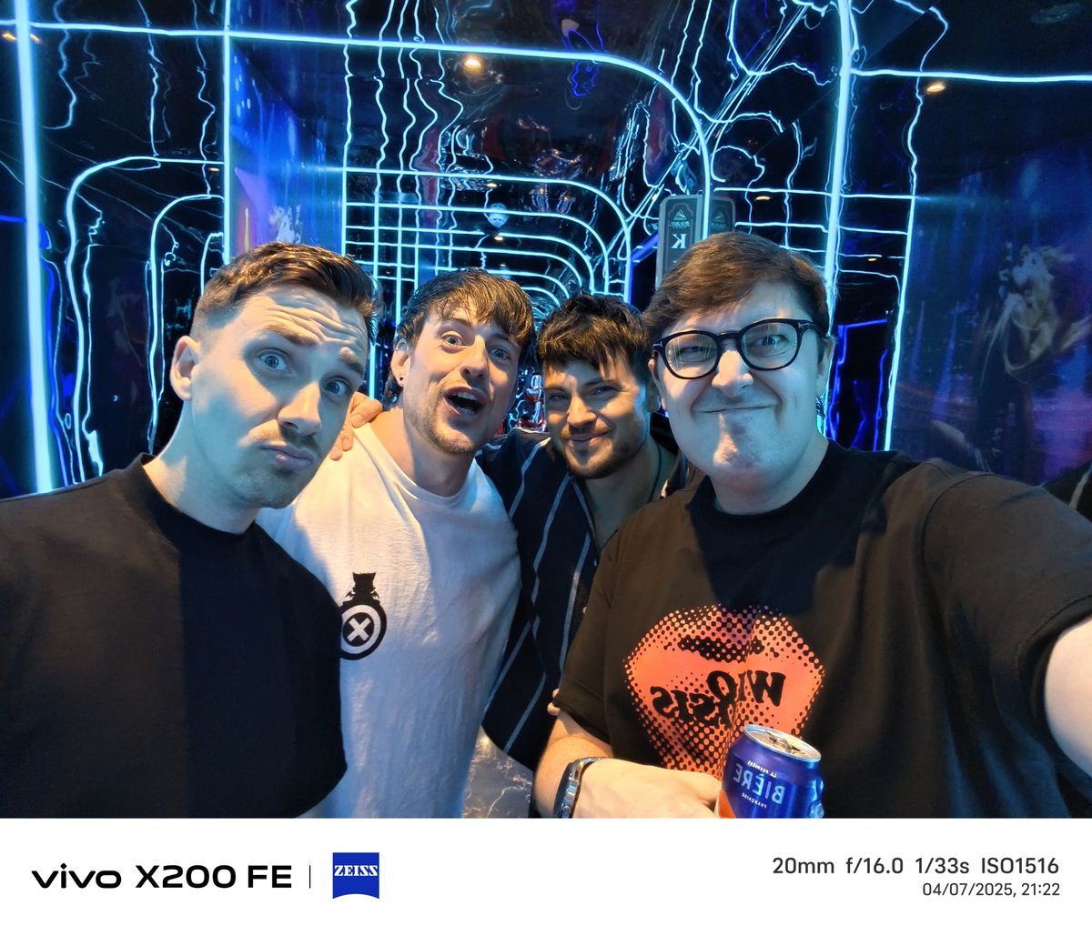Group of friends on a night out in a bar