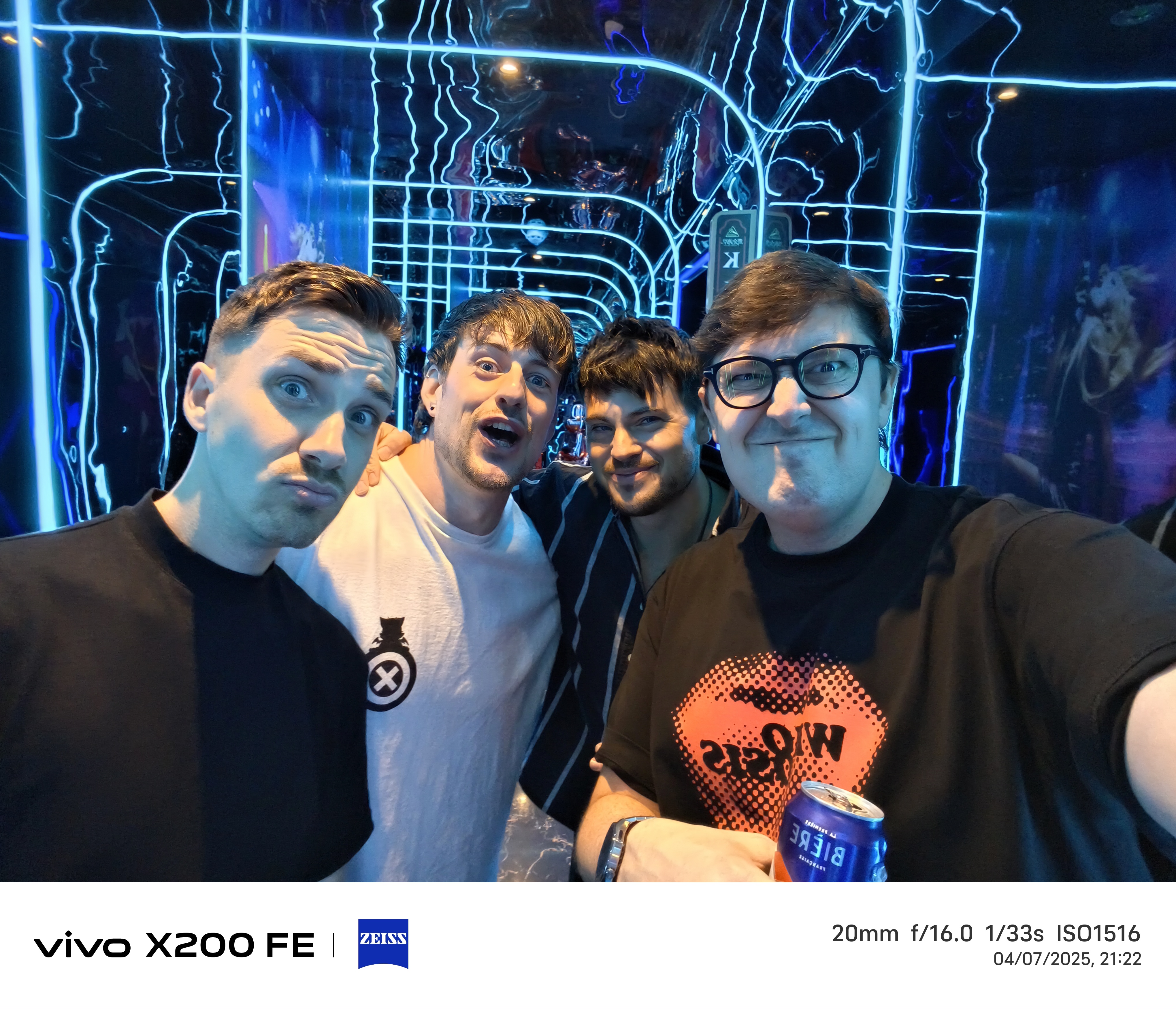 Group of friends on a night out in a bar