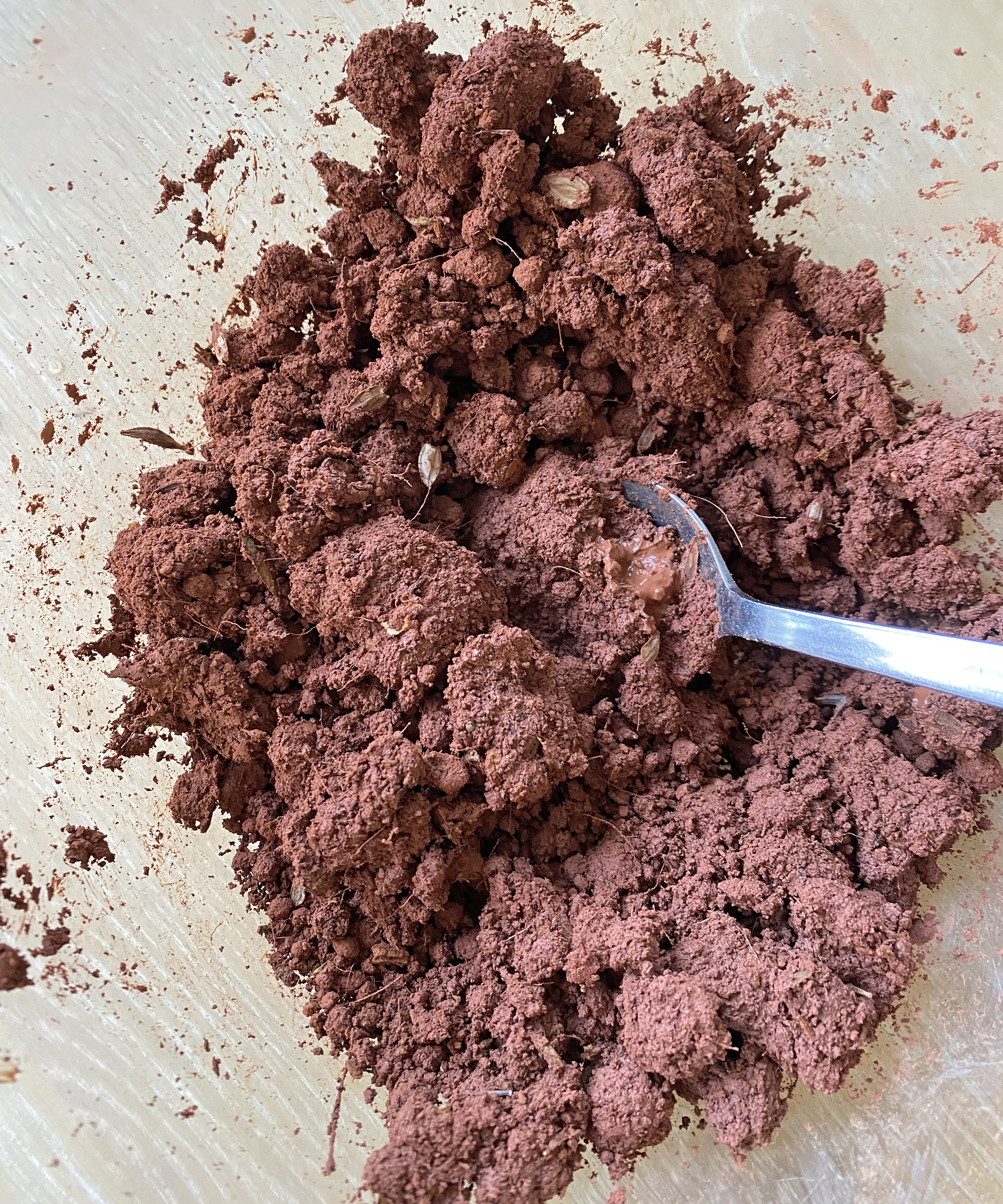 Mixing dough for seed bombs