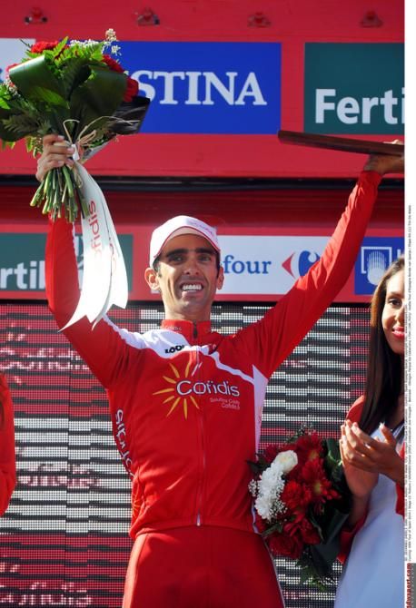 Dani Navarro (Cofidis) soaks in the win