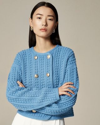 Double-Breasted Sweater-Jacket