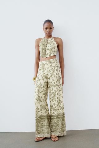 Printed Palazzo Trousers