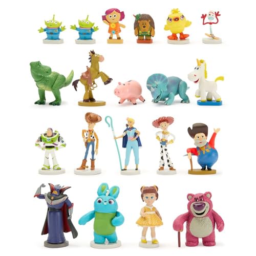 Disney Store Official Toy Story Mega Figure Set- 19 Fully Sculpted Figurines - Includes Woody, Buzz Lightyear, Jessie, Rex, &amp;amp; More - Perfect Pixar Gift for Fans of Toy Figures &amp;amp; Playsets