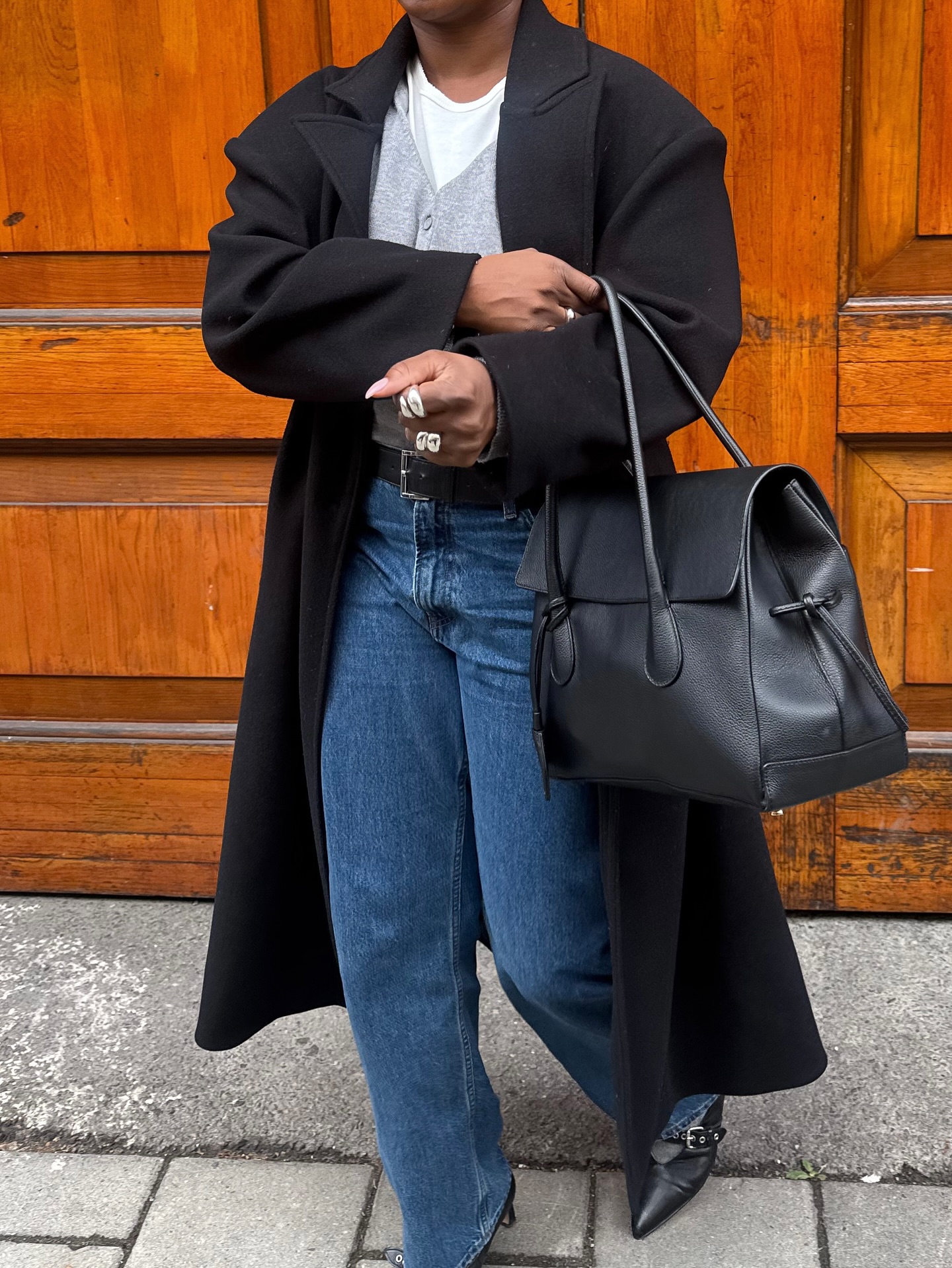 Nnenna wearing the Lydia Tote Bag