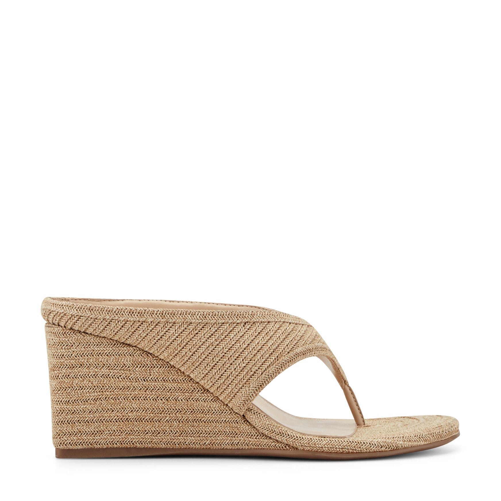 Udena Wedge Thong Sandal - 5 / M / Natural Raffia