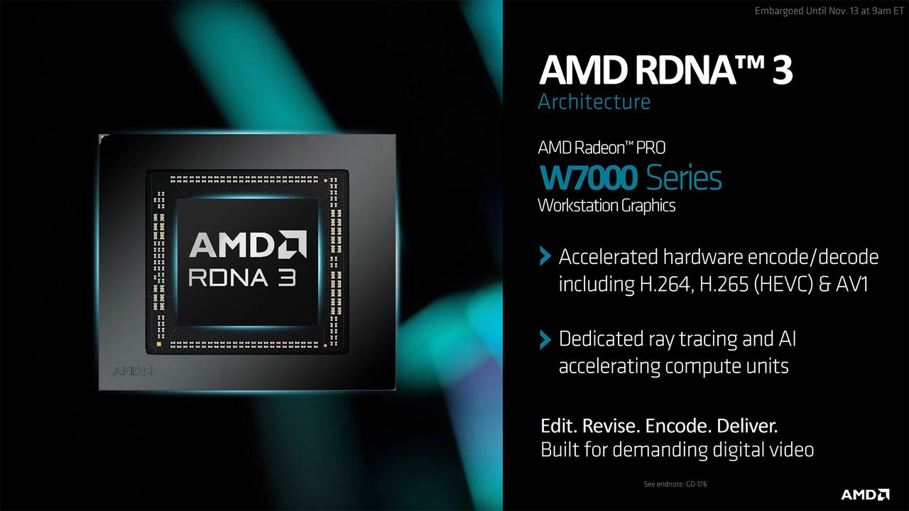 AMD Radeon Pro W7700 Slide Deck